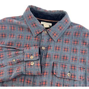 Carbon‎ 2 Cobalt Patterned Long Sleeve Button Up Gray Orange Men's M